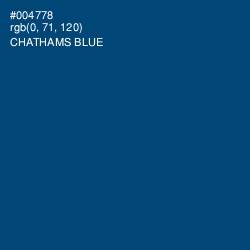 #004778 - Chathams Blue Color Image